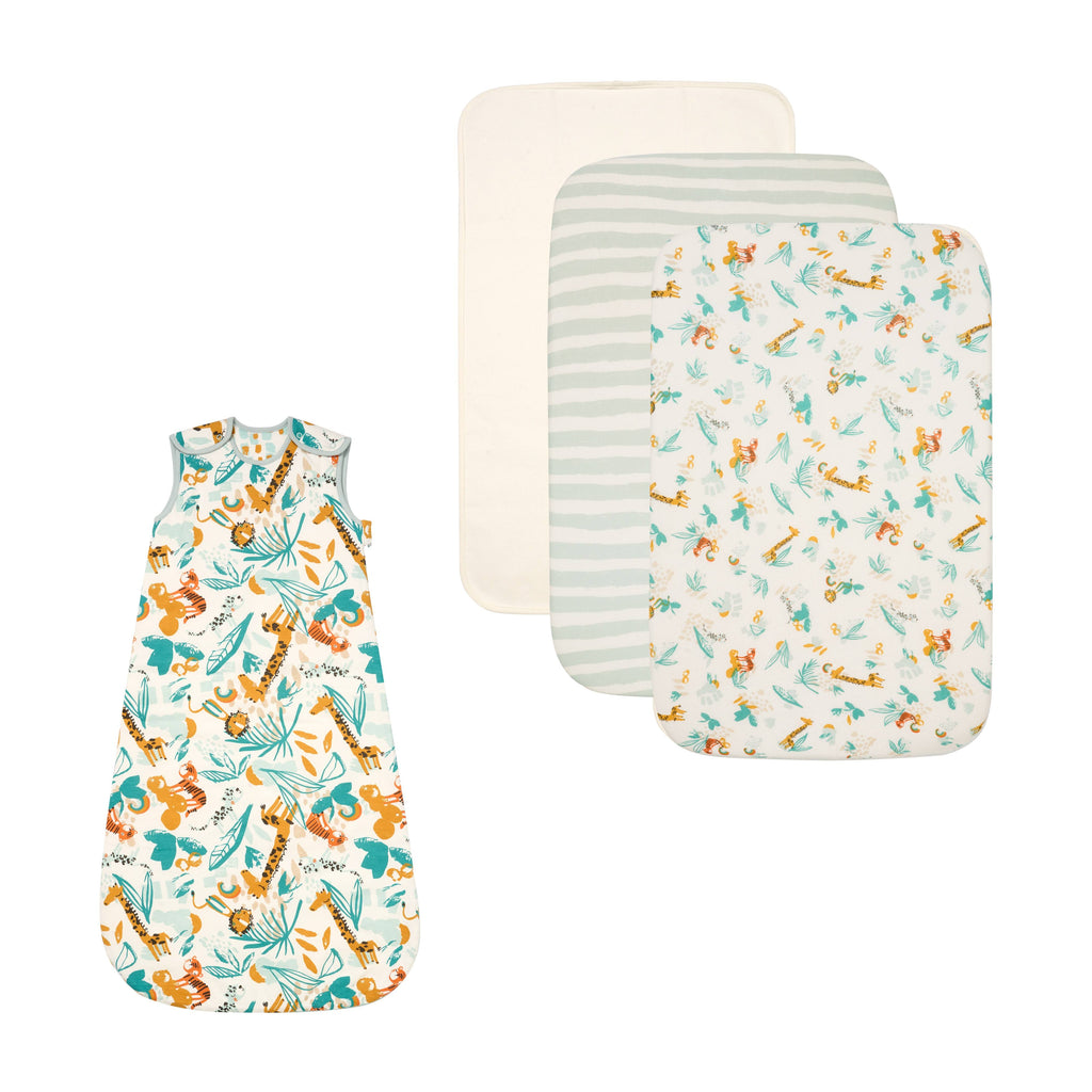Tutti Bambini Run Wild Bedside Crib Bundle - Run Wild