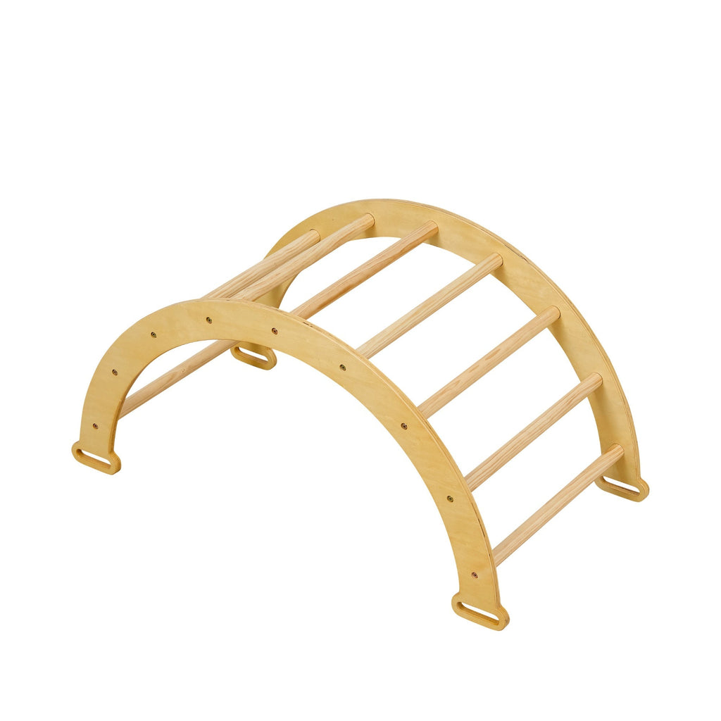 Tutti Bambini Scala Montessori 3-in-1 Pikler Climbing Frame with Climbing Wall - Natural