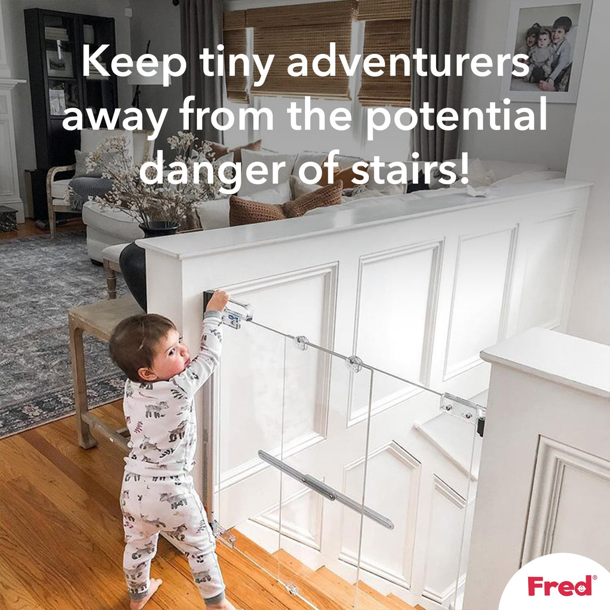 Fred Safety Screw Fit Clear-View Stairgate