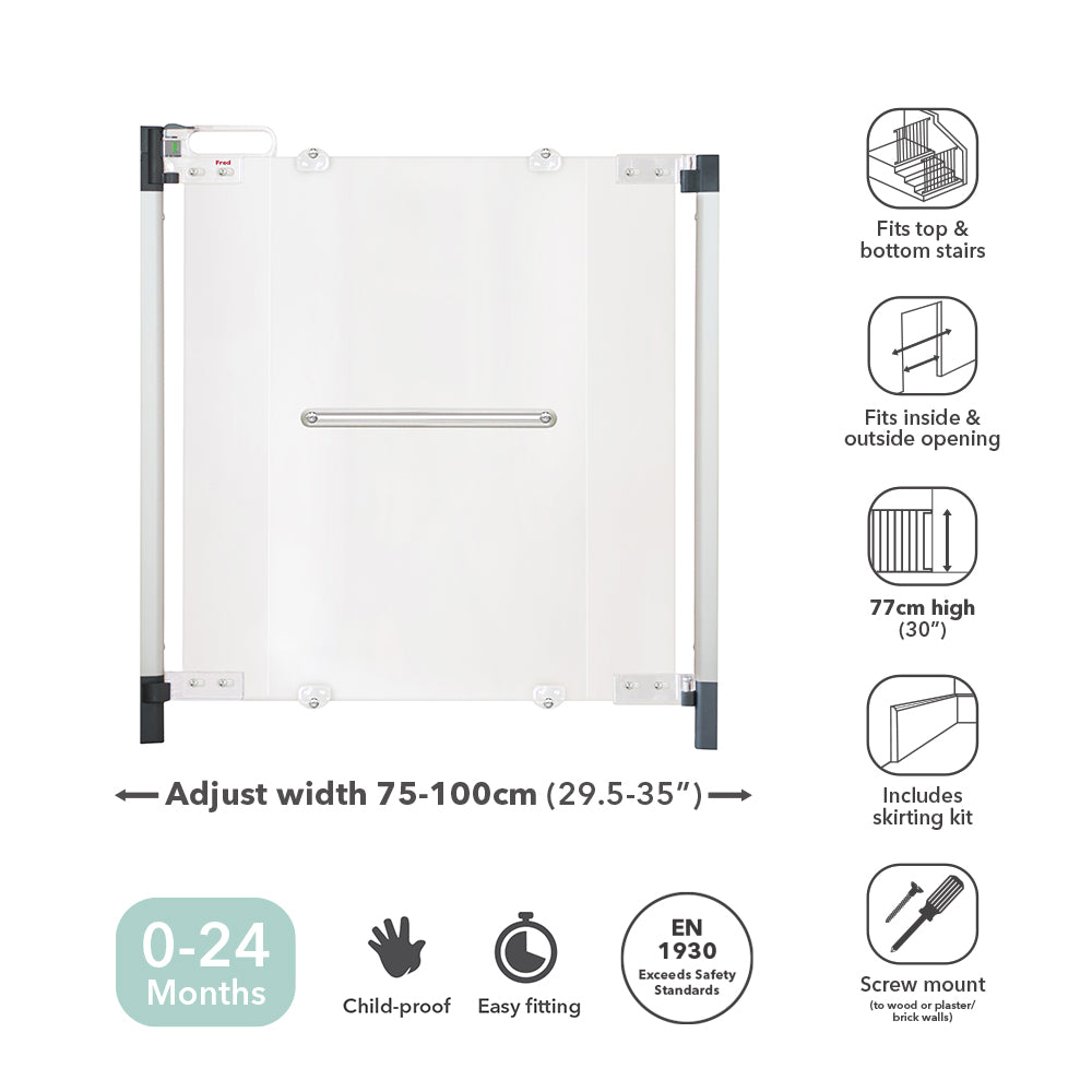 Fred Safety Screw Fit Clear-View Stairgate
