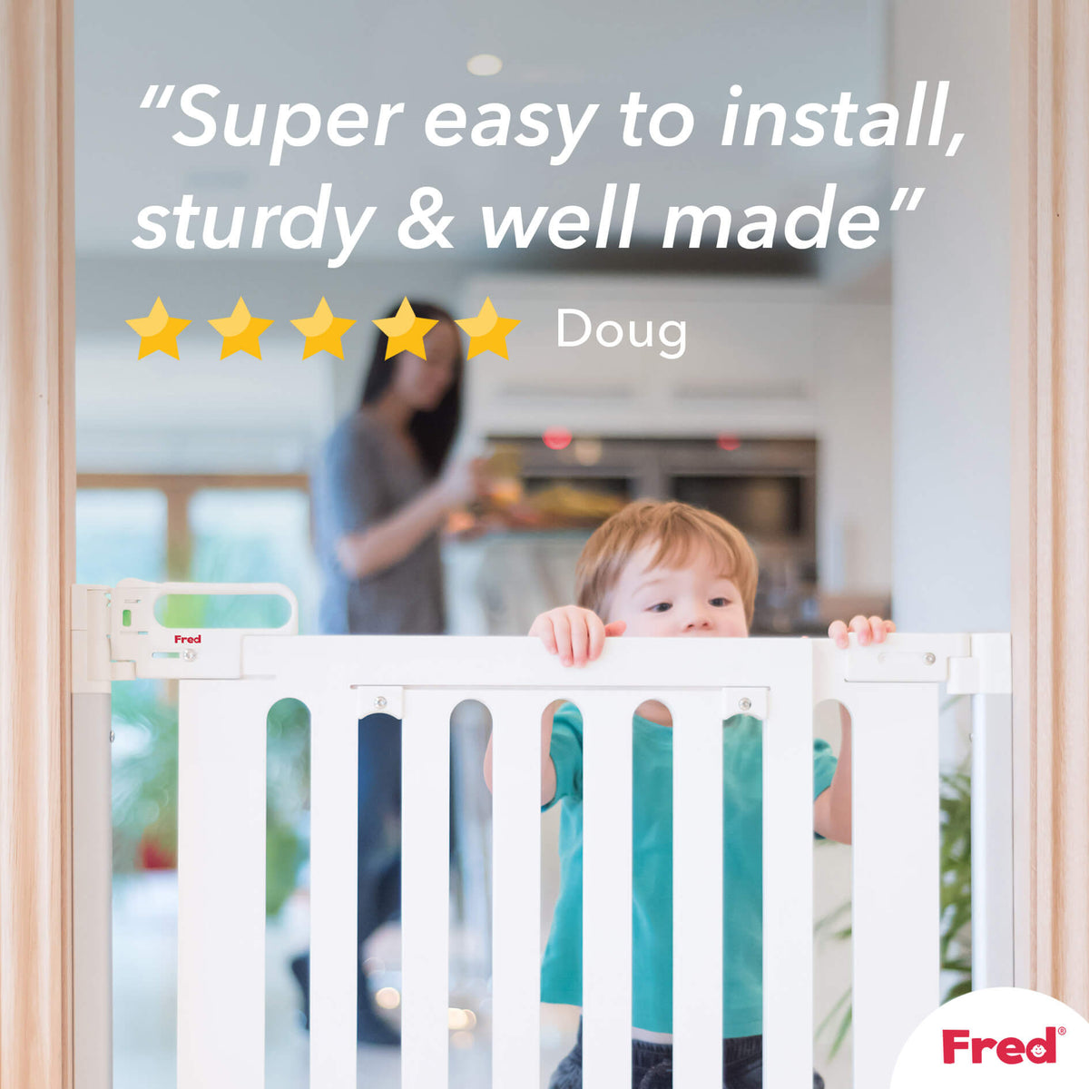 Fred Safety Screw Fit Wooden Stairgate