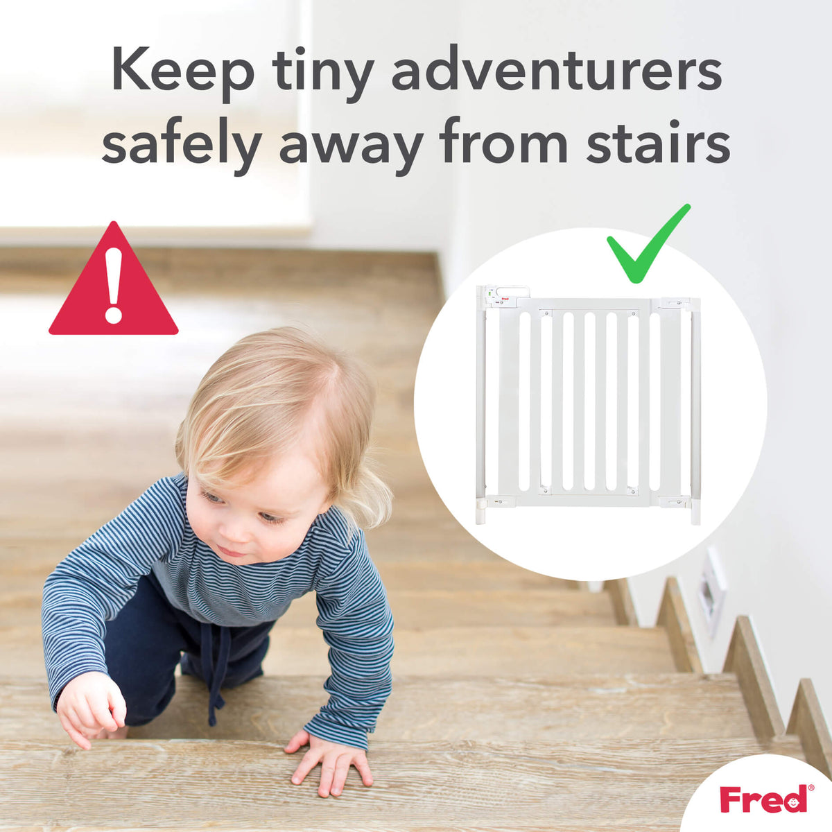 Fred Safety Screw Fit Wooden Stairgate
