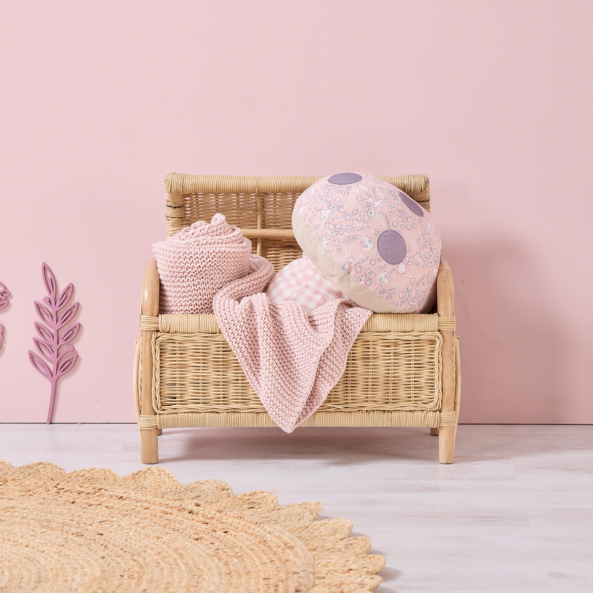 Tutti Bambini Soft Muslin Mushroom Cushion - Tiny Tails