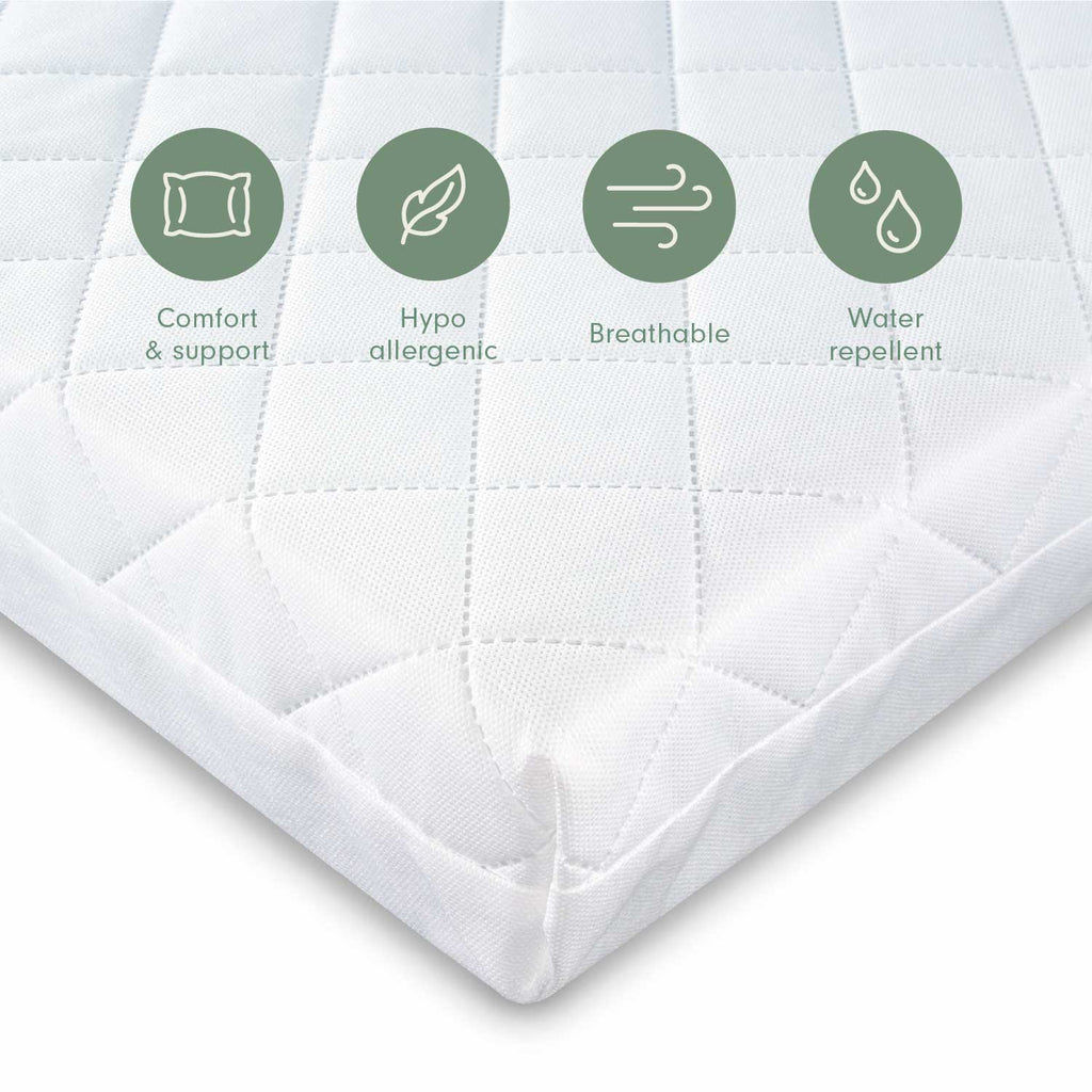 Tutti Bambini Sprung Cot Mattress (60 x 120 cm) - White