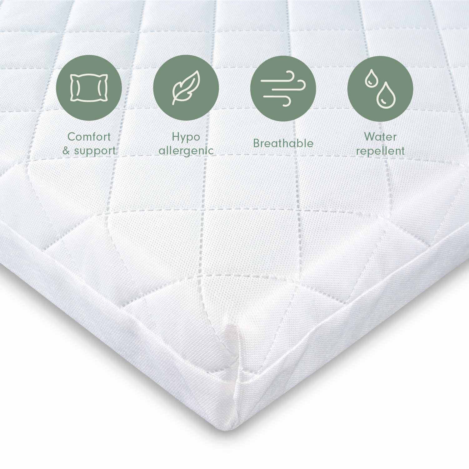 Tutti Bambini Sprung Cot Mattress (60 x 120 cm) - White