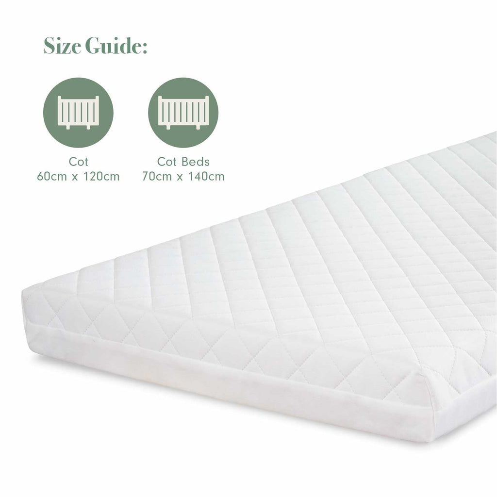 Tutti Bambini Sprung Cot Mattress (60 x 120 cm) - White
