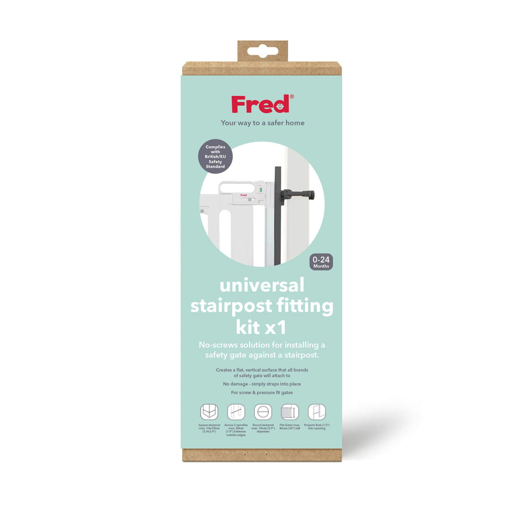 Fred Safety Universal Stairpost Fitting Kit - Dark Grey