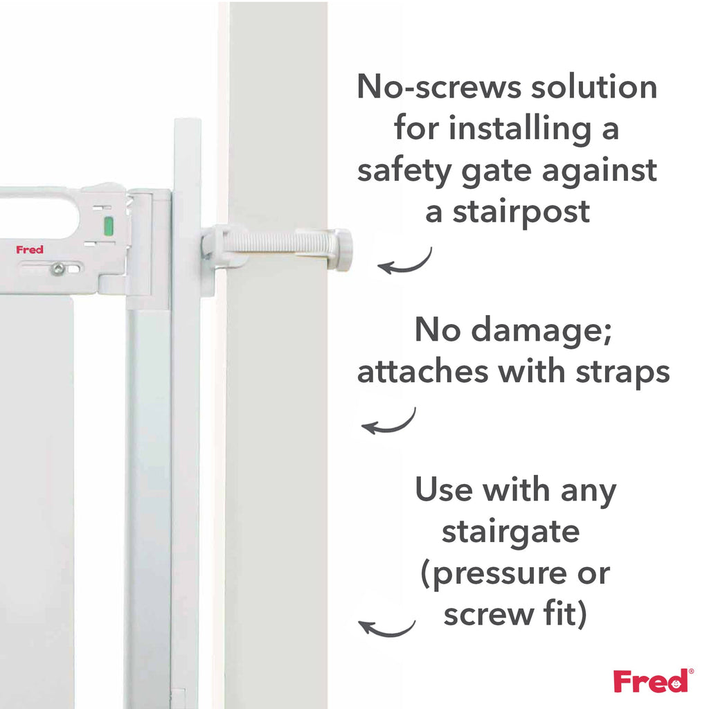 Fred Safety Universal Stairpost Fitting Kit - Pure White