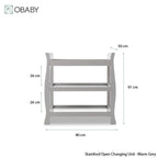 Obaby Stamford Space Saver Sleigh 2 Piece Room Set - Warm Grey