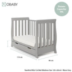Obaby Stamford Mini Sleigh 3 Piece Room Set - Warm Grey
