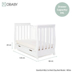 Obaby Stamford Mini Sleigh 3 Piece Room Set - White