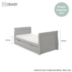 Obaby Stamford Classic Sleigh 2 Piece Room Set - Warm Grey