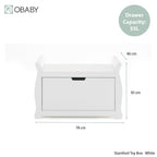 Obaby Stamford Sleigh Toy Box - White