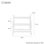 Obaby Stamford Sleigh Open Changing Unit - White