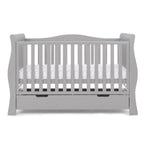 Obaby Stamford Luxe Sleigh Cot Bed - Warm Grey
