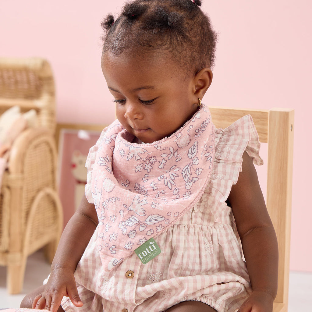Tutti Bambini Muslin Bandana Bibs 3 Pack - Tiny Tails