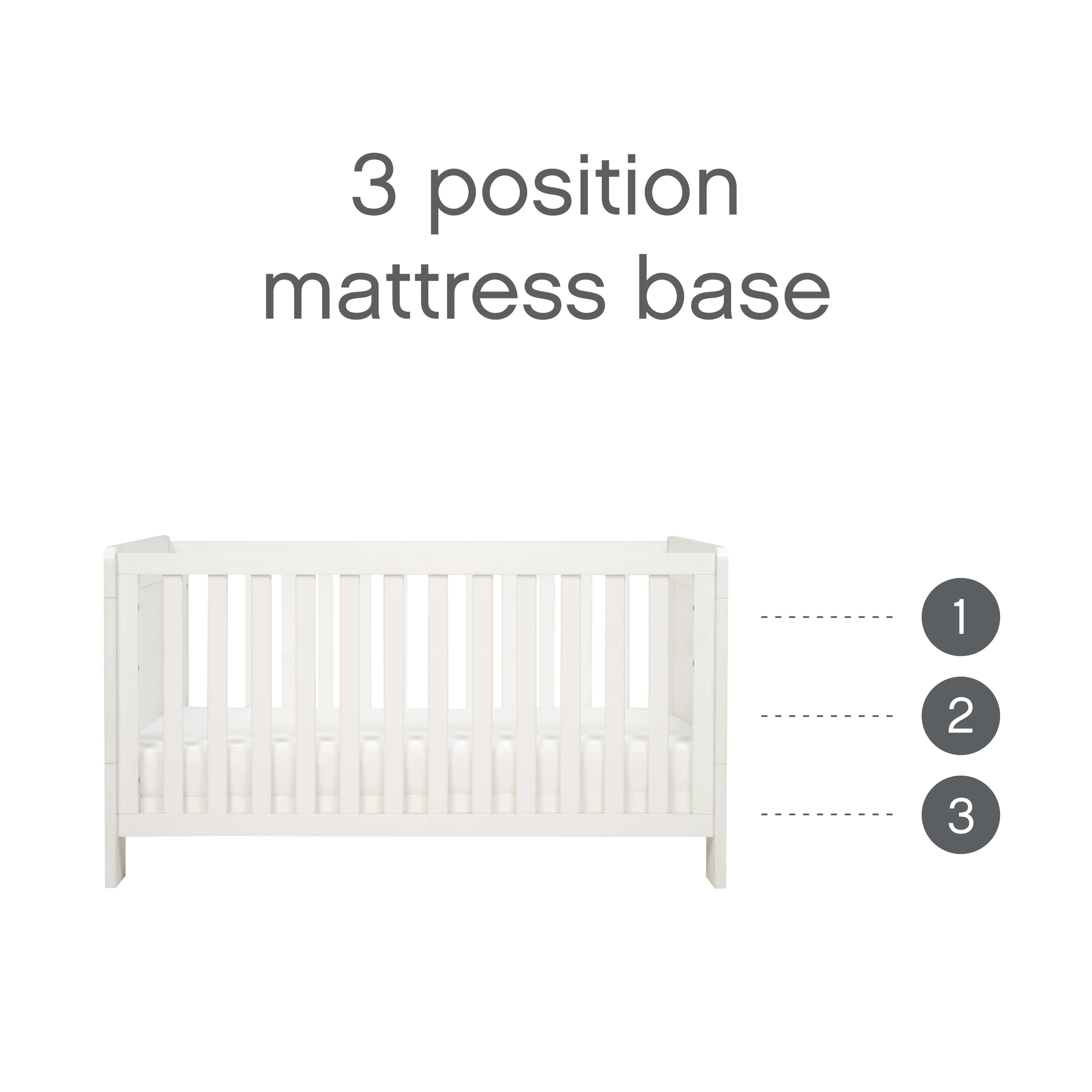 Tutti Bambini Essentials Alba Mini Cot Bed, Mattress & Bedding Bundle - White