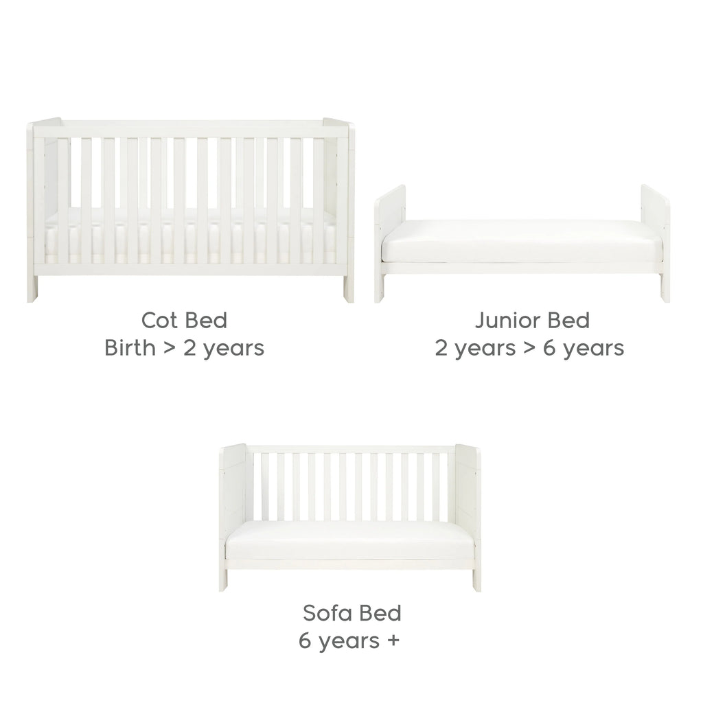 Tutti Bambini Essentials Alba Cot Bed - White