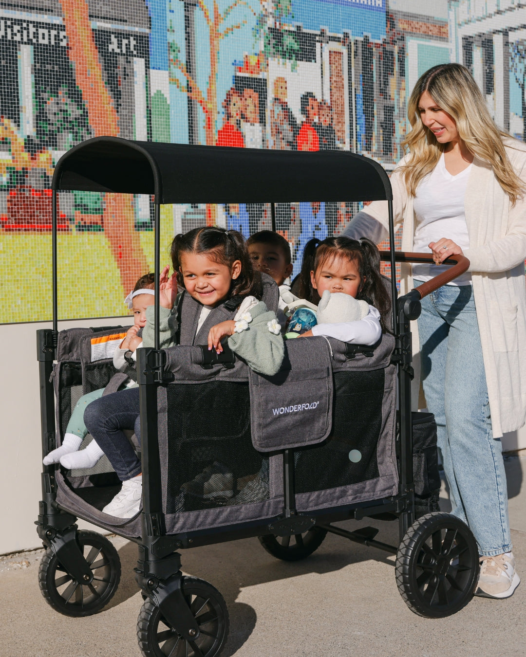 Wonderfold W4 Luxe Pro Quad Stroller Wagon