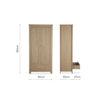 CuddleCo Burford Wardrobe - Oak