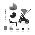 Venicci Claro 2 Luxury 4in1 Tiago Bundle - Fog