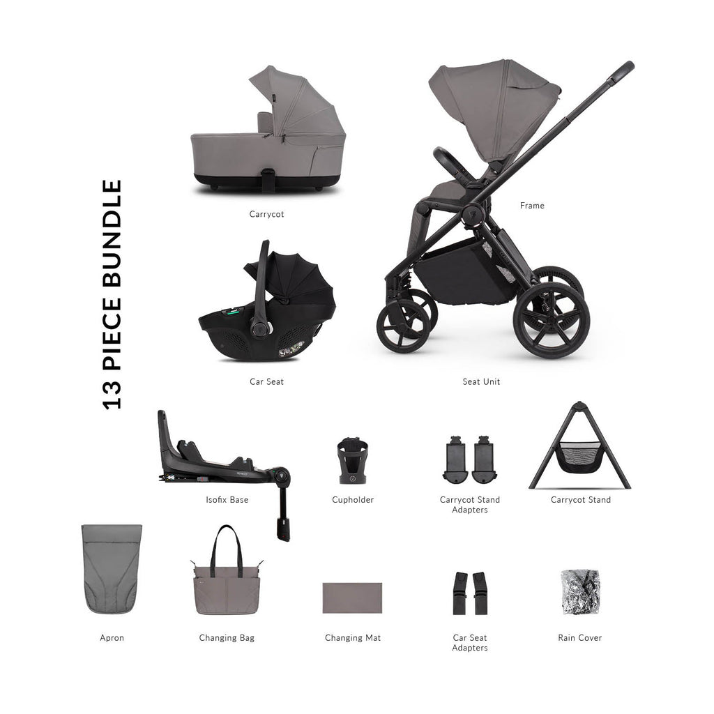 Venicci Claro 2 Ultimate 4in1 Tiago Plus Bundle - Fog