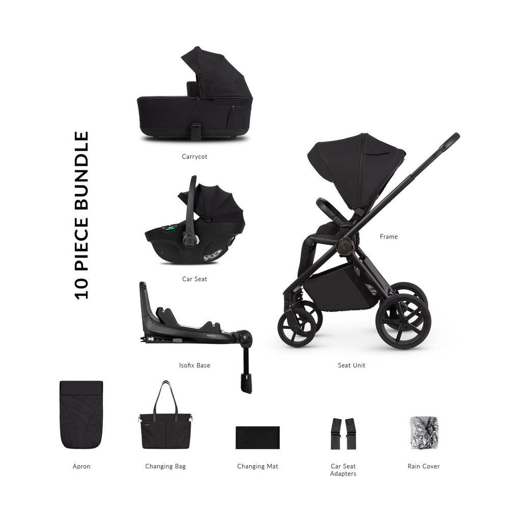 Venicci Claro 2 Luxury 4in1 Tiago Bundle - Noir