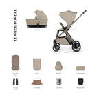 Venicci Tila 11 Piece Essential 2in1 Bundle - Latte