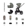 Venicci Upline 3 Comfort 3in1 Tiago 360 Car Seat Bundle - Aloe