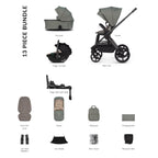 Venicci Upline 3 Luxury 4in1 Tiago Car Seat & 360 Base Bundle - Aloe