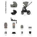 Venicci Upline 3 Luxury 4in1 Tiago Car Seat & 360 Base Bundle - Aloe