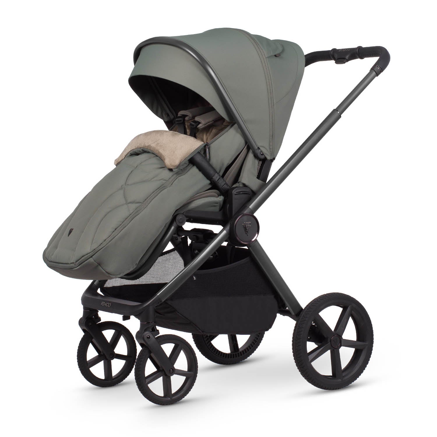 Venicci Upline 3 Luxury 4in1 Maxi-Cosi Pebble 360 Pro2 Car Seat & 360 Base Bundle - Aloe