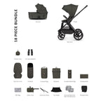 Venicci x Hunter Upline 3 Essential 2in1 Accessory Bundle - Dark Olive
