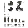 Venicci x Hunter Upline 3 Comfort 3in1 Tiago 360 Car Seat Bundle - Dark Olive