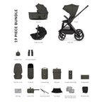 Venicci x Hunter Upline 3 Comfort 3in1 Tiago 360 Car Seat Bundle - Dark Olive