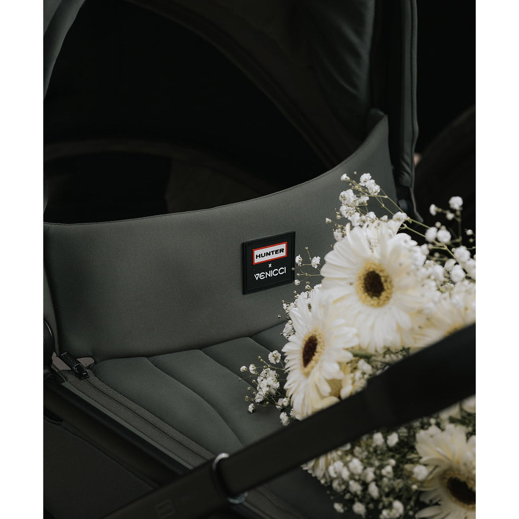 Venicci x Hunter Upline 3 Comfort 3in1 Tiago 360 Car Seat Bundle - Dark Olive