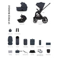 Venicci x Hunter Upline 3 Comfort 3in1 Tiago 360 Car Seat Bundle - Navy