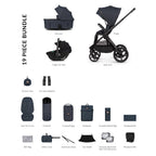 Venicci x Hunter Upline 3 Comfort 3in1 Tiago 360 Car Seat Bundle - Navy