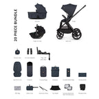Venicci x Hunter Upline 3 Luxury 4in1 Tiago Car Seat & 360 Base Bundle - Navy