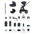 Venicci x Hunter Upline 3 Ultimate 4in1 Plus Tiago Car Seat & 360 Base Bundle - Navy