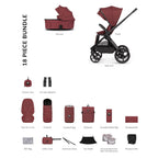Venicci x Hunter Upline 3 Essential 2in1 Accessory Bundle - Red
