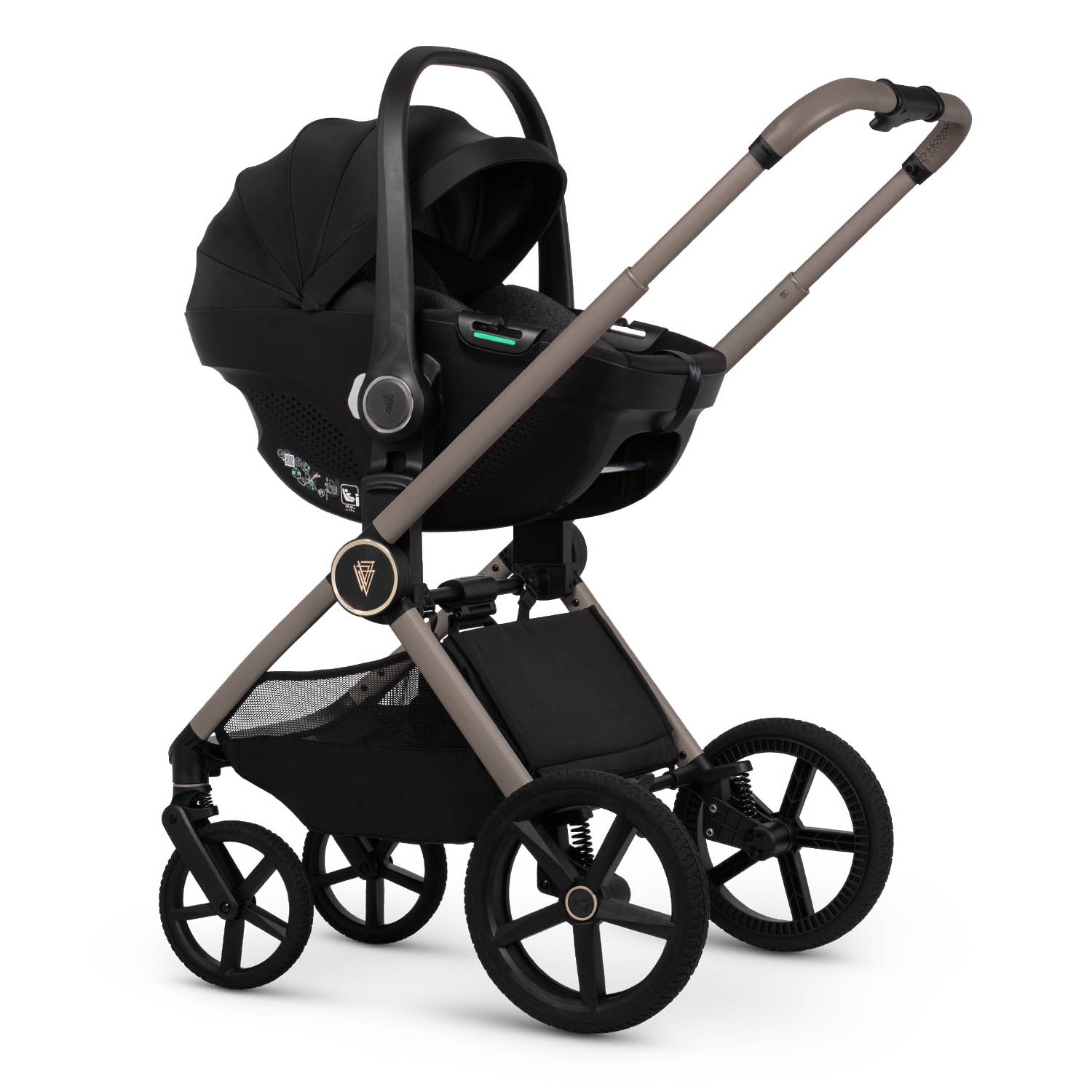 Venicci Upline 3 Luxury 4in1 Tiago Car Seat & 360 Base Bundle - Pebble