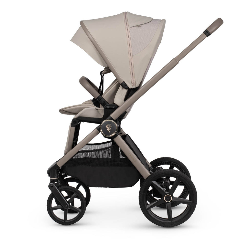 Venicci Upline 3 Luxury 4in1 Maxi-Cosi Cabriofix iSize Car Seat & Base Bundle - Pebble