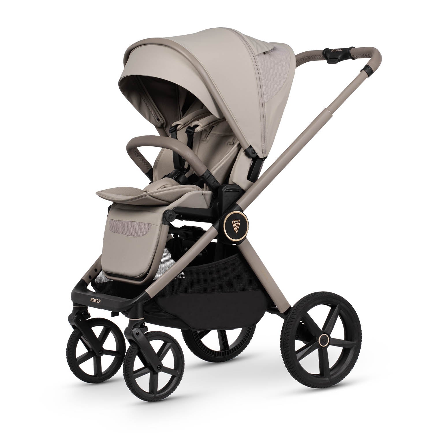 Venicci Upline 3 Ultimate 4in1 Plus Tiago Car Seat & 360 Base Bundle - Pebble