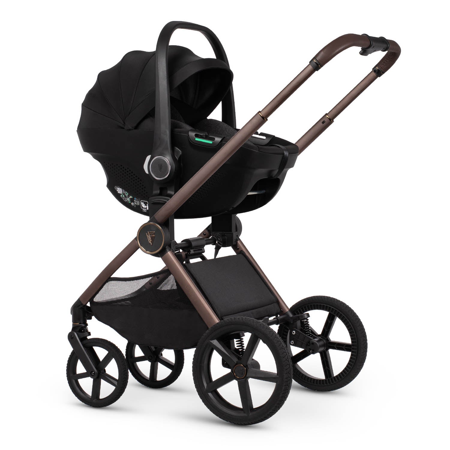 Venicci Upline 3 Comfort 3in1 Tiago 360 Car Seat Bundle - Sand