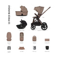 Venicci Upline 3 Comfort 3in1 Tiago 360 Car Seat Bundle - Sand