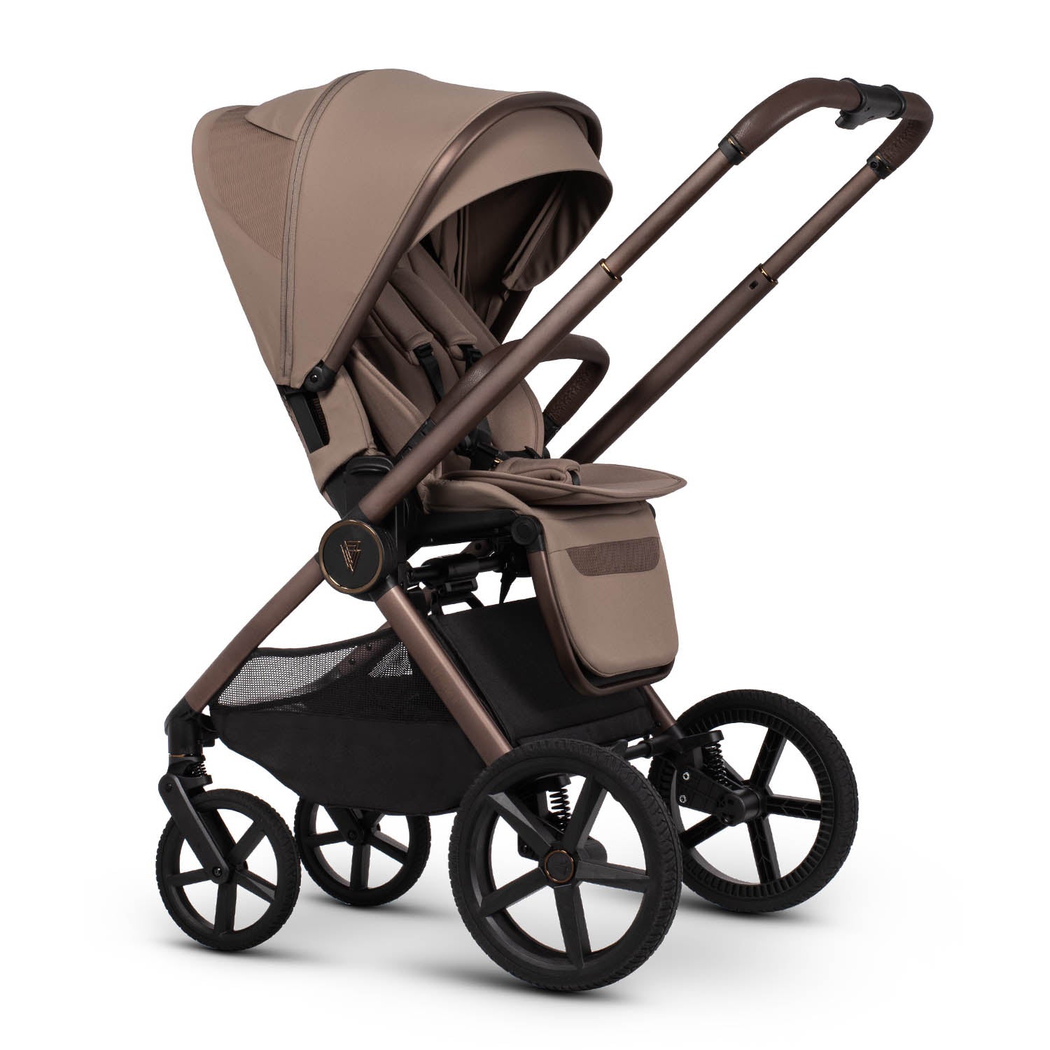 Venicci Upline 3 Luxury 4in1 Maxi-Cosi Cabriofix iSize Car Seat & Base Bundle - Sand