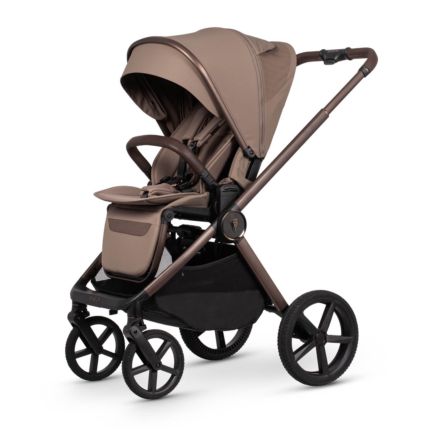 Venicci Upline 3 Luxury 4in1 Tiago Car Seat & 360 Base Bundle - Sand