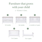 Tutti Bambini Verona Cot Bed - White & Oak