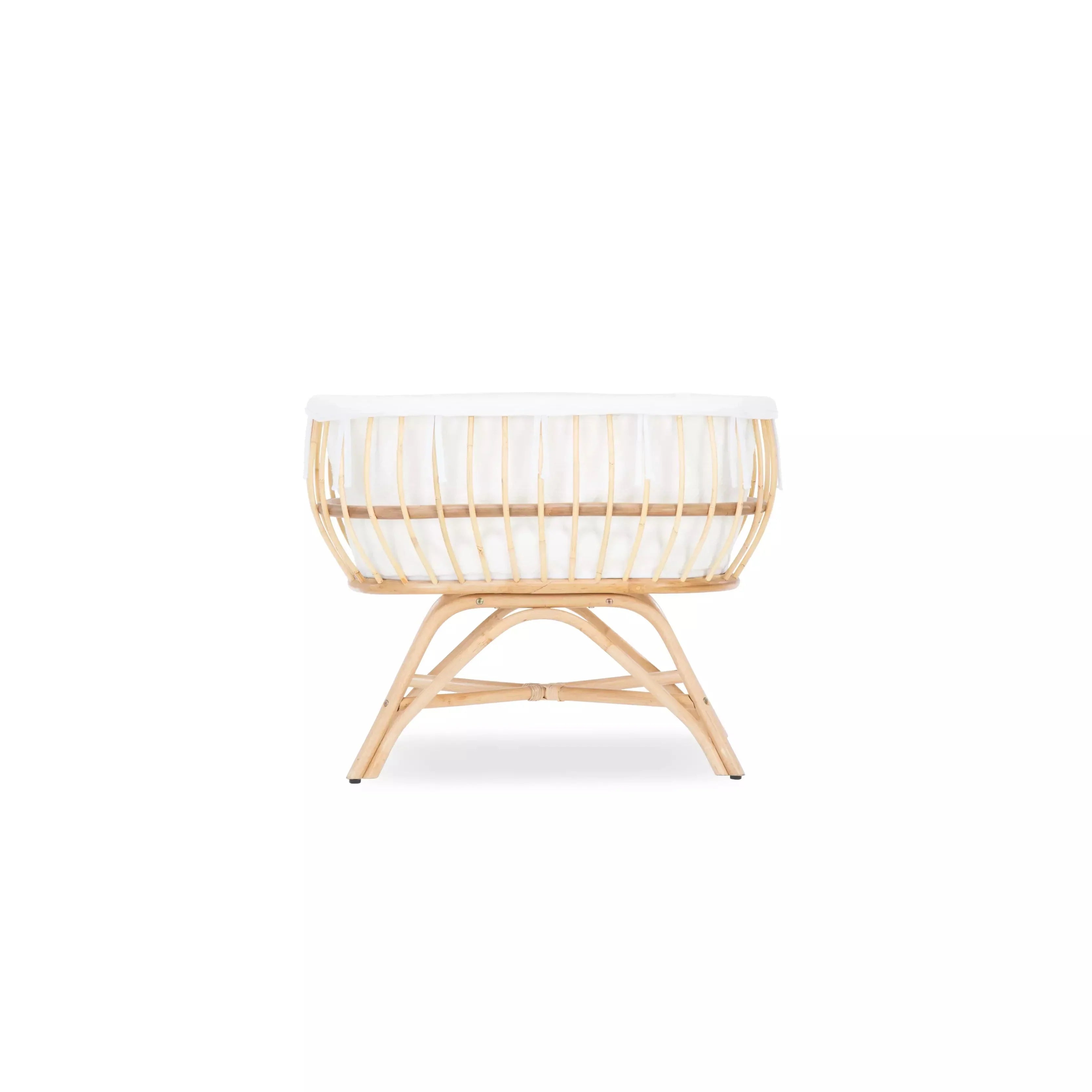 CuddleCo Aria Rattan Crib - Natural